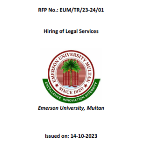 RFP No: EUM/TR/23-24/01 Hiring of Legal Services