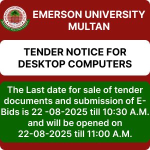Tender Notice [Tender # EUM/DDP&S/2025-26/8]