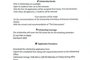 Welfare Scholarship 2026