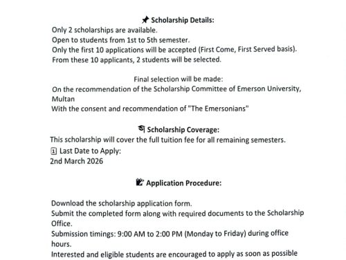 Welfare Scholarship 2026