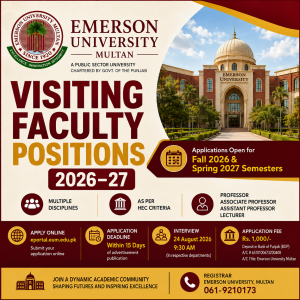 Visiting Faculty Adverisement for 2026-27