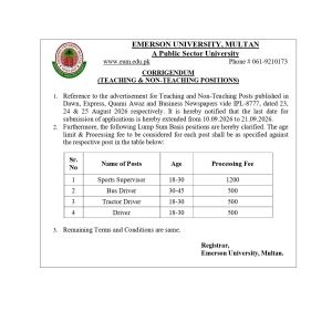 CORRIGENDUM (TEACHING & NON-TEACHING POSITIONS)